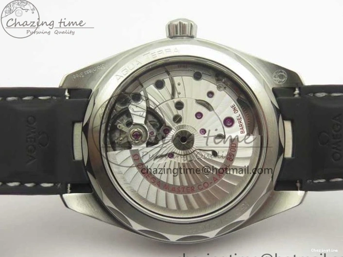 0312 Aqua Terra 150M Master Chronometers VSF 1:1 Best Edition Black Dial SS Hand on Black Rubber Strap A8900 Super Clone Unisex 8005